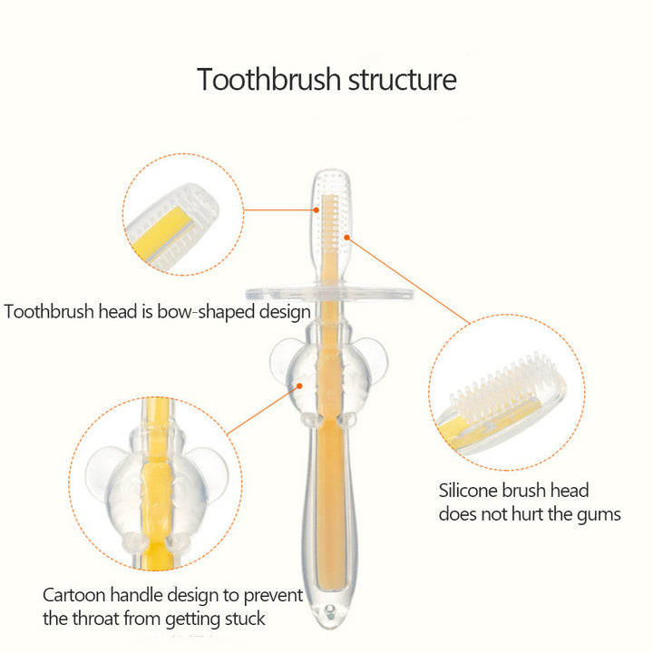 SUNSHINE SILICONE TOOTHBRUSH MONKEY PINK