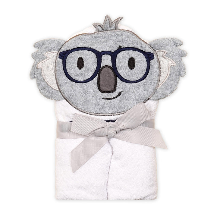 SUNSHINE  BABY HOODED TOWEL KOALA WHITE AND BLUE