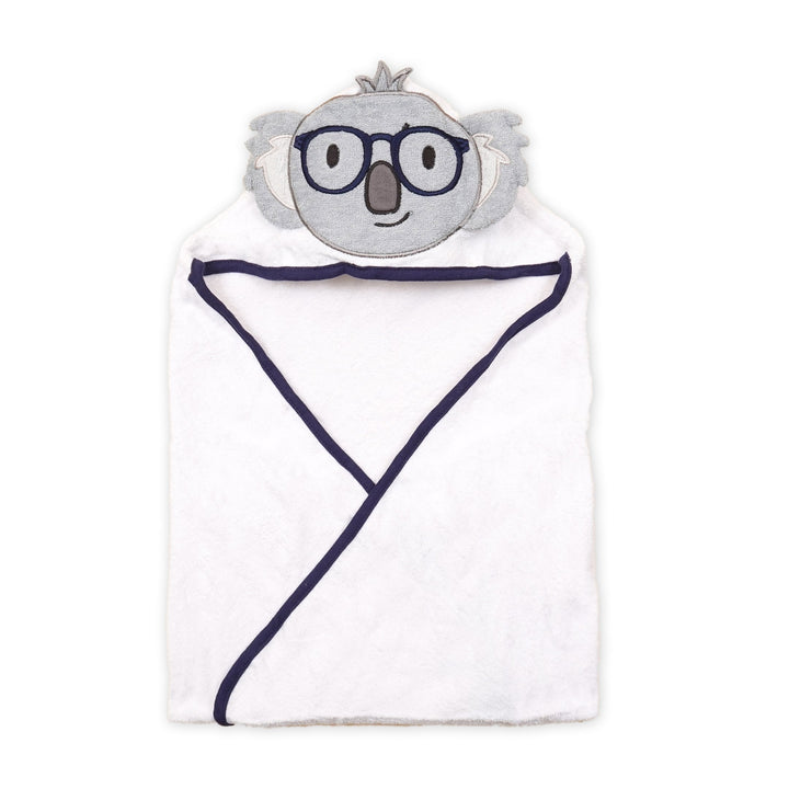 SUNSHINE  BABY HOODED TOWEL KOALA WHITE AND BLUE