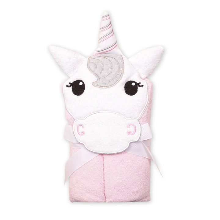 SUNSHINE  BABY HOODED TOWEL UNICORN PINK