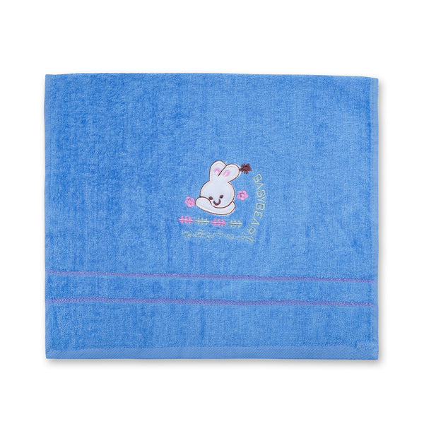 BABY BATH TOWEL BEAR BLUE - SUNSHINE