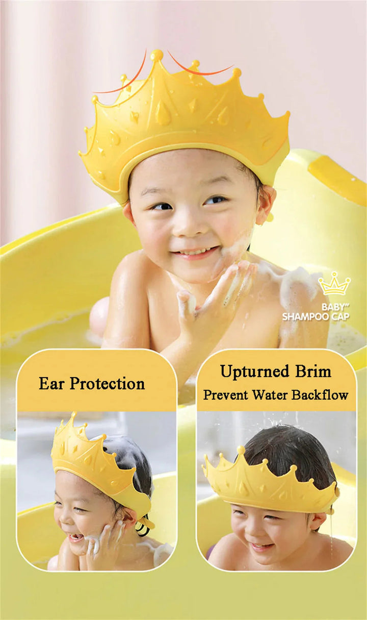 SUNSHINE BABY SHAMPOO HAT CROWN YELLOW