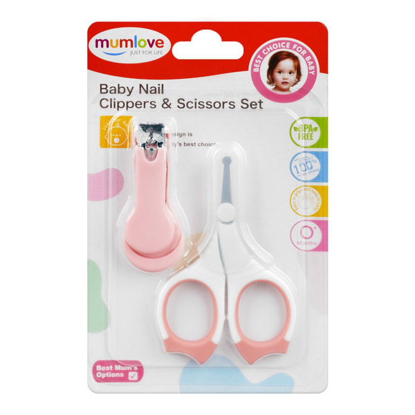 SUNSHINE BABY SCISSORS AND CLIPER SET PEACH - MUMLOVE