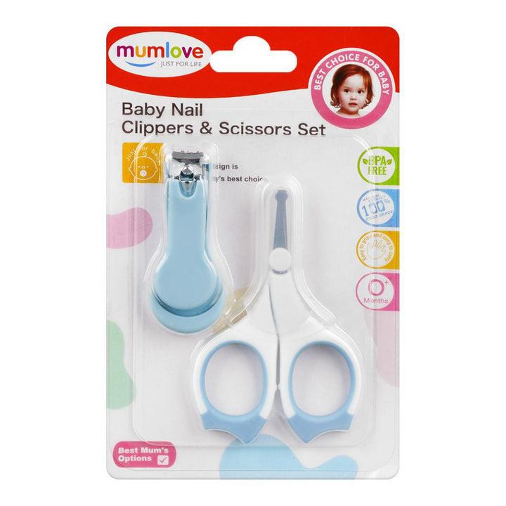 SUNSHINE BABY SCISSORS AND CLIPER SET BLUE - MUMLOVE