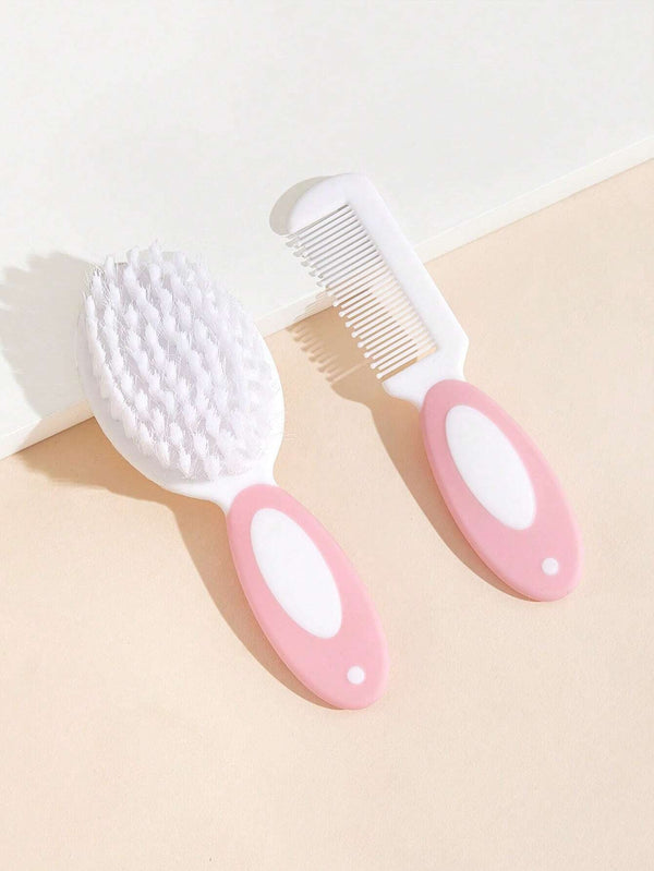 SUNSHINE BABY BRUSH & COMB SET PEACH (MUMLOVE)