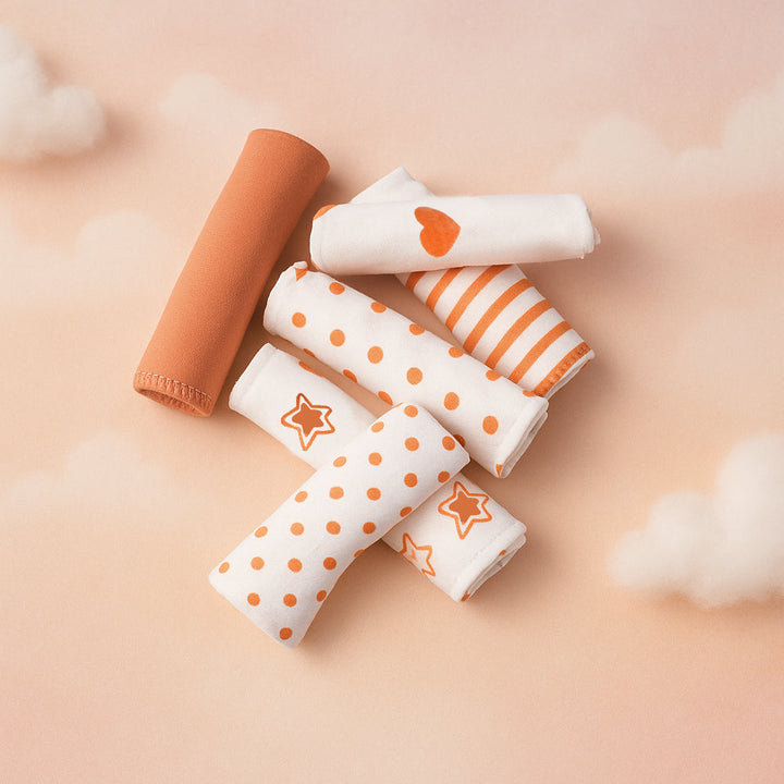 SUNSHINE BABY WASHCLOTHS 6PCS ORANGE