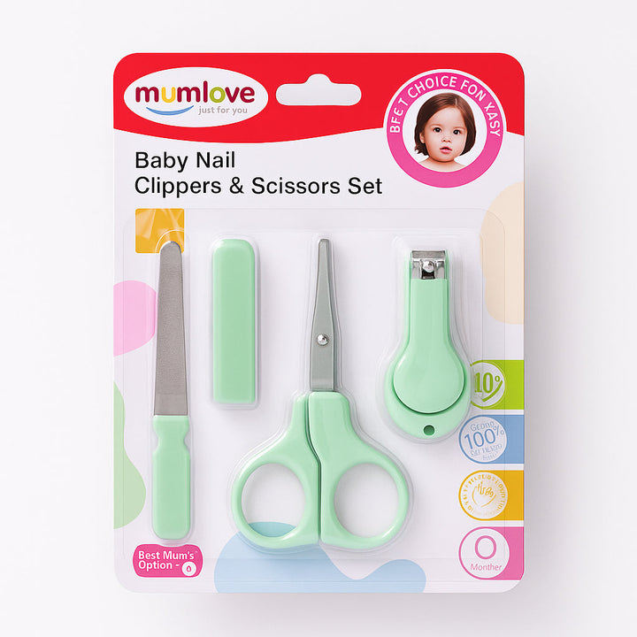 SUNSHINE 3PCS BABY NAIL CARE SET GREEN MUMLOVE 309-D