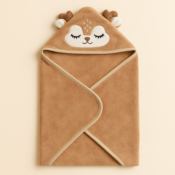 SUNSHINE BABY HOODED TOWEL BUNNY BROWN