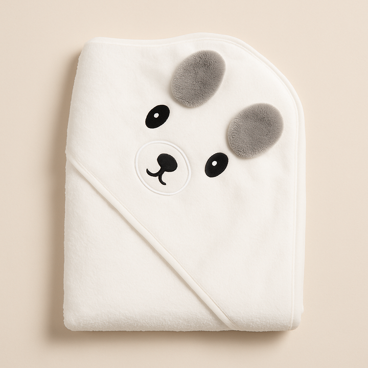 SUNSHINE BABY HOODED TOWEL POLAR BEAR WHITE