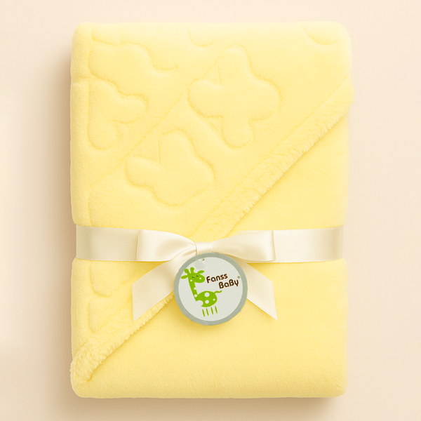 SUNSHINE BABY HOODED SHAWL YELLOW (FANSS BABY)