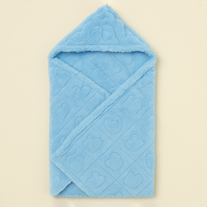 SUNSHINE BABY HOODED SHAWL BLUE (FANSS BABY)