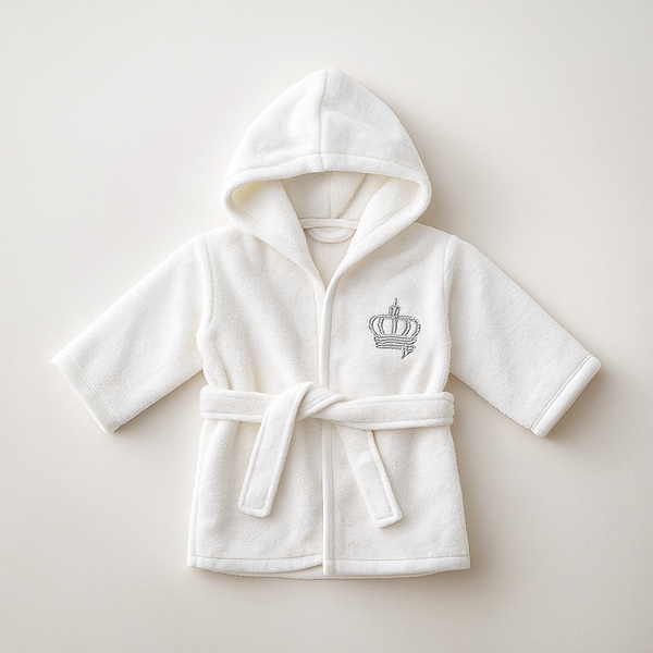 SUNSHINE BABY BATHROBE WHITE (12-24M)