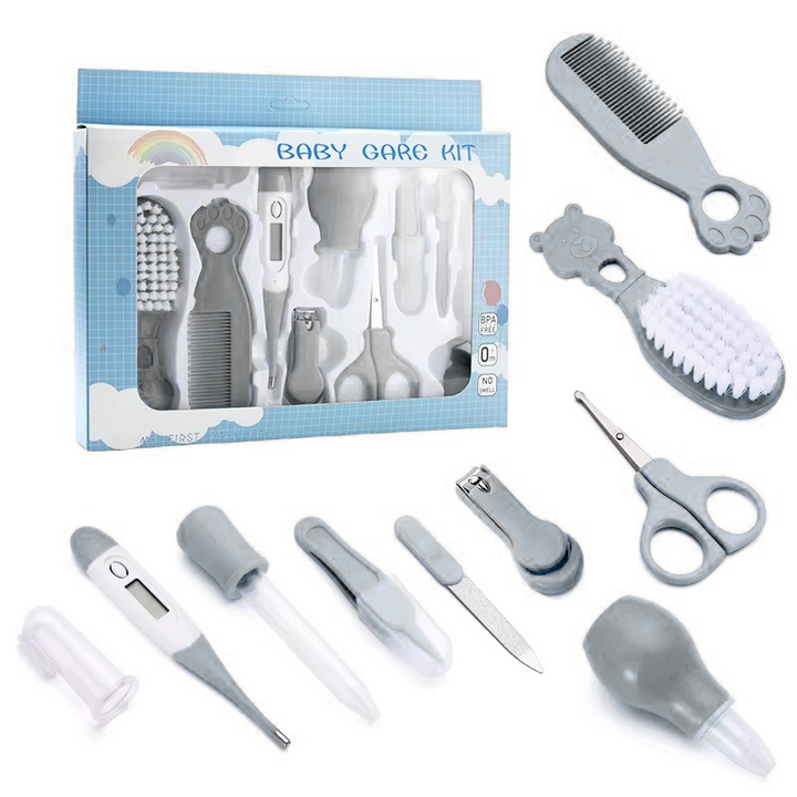 SUNSHINE BABY CARE GROOMING KIT GREY(10PCS)