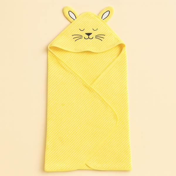 SUNSHINE KIDS HOODED BATH TOWEL BUNNY YELLOW