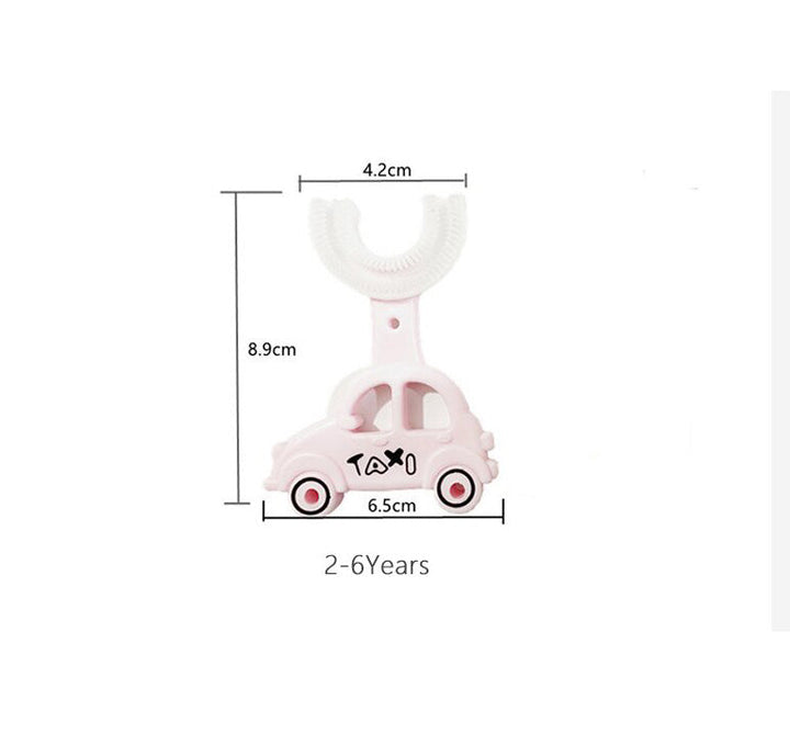 BABY TRAINING TOOTHBRUSH/TEETHER TAXI PINK - SUNSHINE