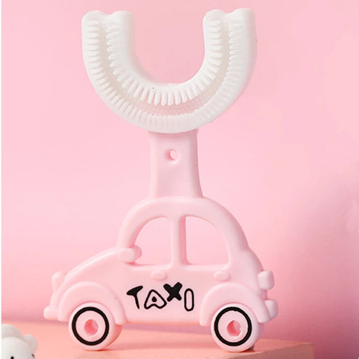 BABY TRAINING TOOTHBRUSH/TEETHER TAXI PINK - SUNSHINE