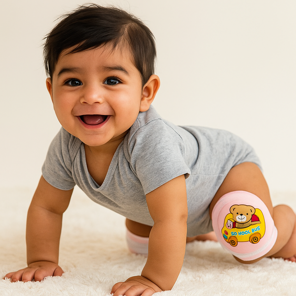 Baby Knee Pads Bear Bus Pink - Sunshine