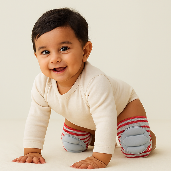 Baby Knee Pads Stripes Blue & Red - Sunshine