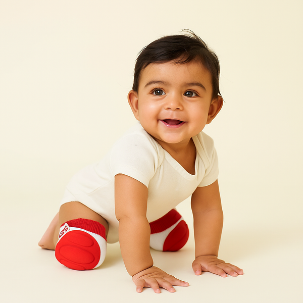Baby Knee Pads Red & White - Sunshine