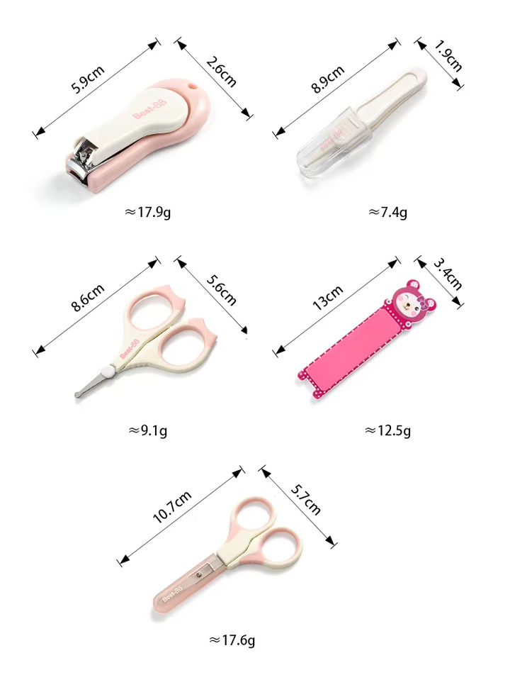SUNSHINE 5PCS BABY NAIL CARE SET PINK BEST-BB