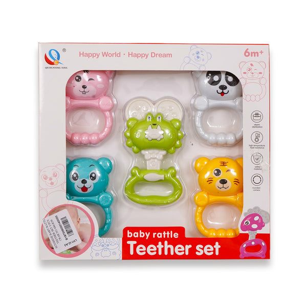 SUNSHINE BABY RATTLE TEETHER SET 5 PCS CRAB NO 696-R39