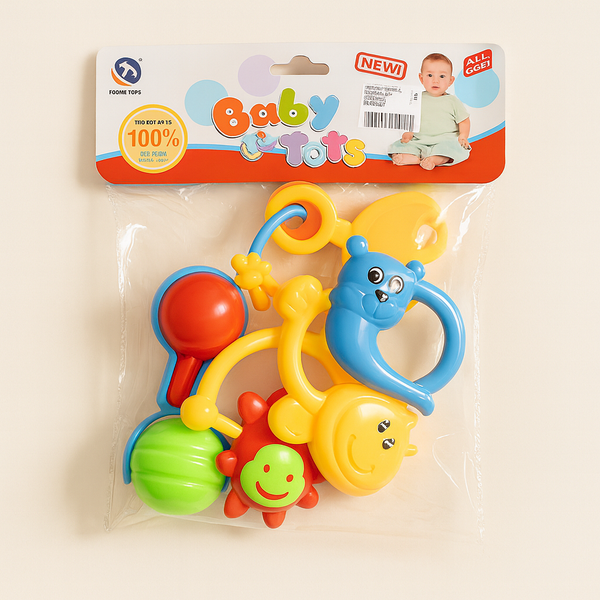 SUNSHINE KIDS MULTICOLOR RATTLE 5 PCS SET (BM8005)
