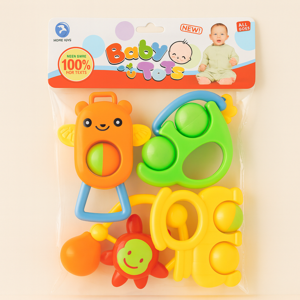 SUNSHINE KIDS MULTICOLOR RATTLE 6 PCS SET (BM8006)