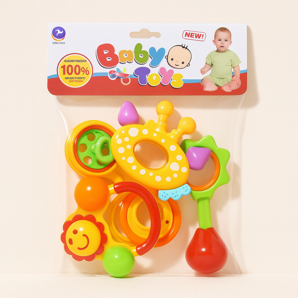 SUNSHINE KIDS MULTICOLOR RATTLE 5 PIECES SET (BM8005)