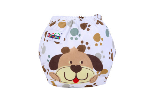 Baby Reusable Nappy Printed Puppy - Sunshine