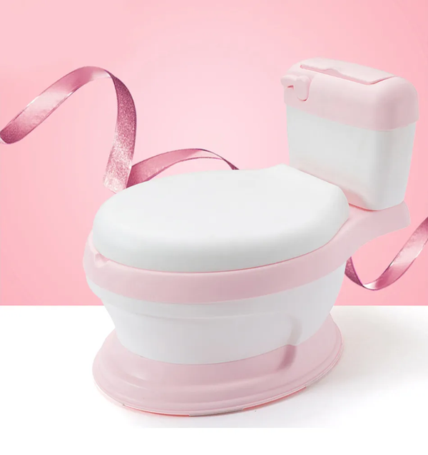Baby Training Potty Seat Commode Pink & White - Sunshine