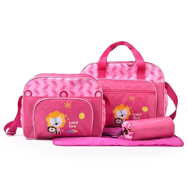 Baby Pack Of 4 Diaper Bag Lion Pink - Sunshine