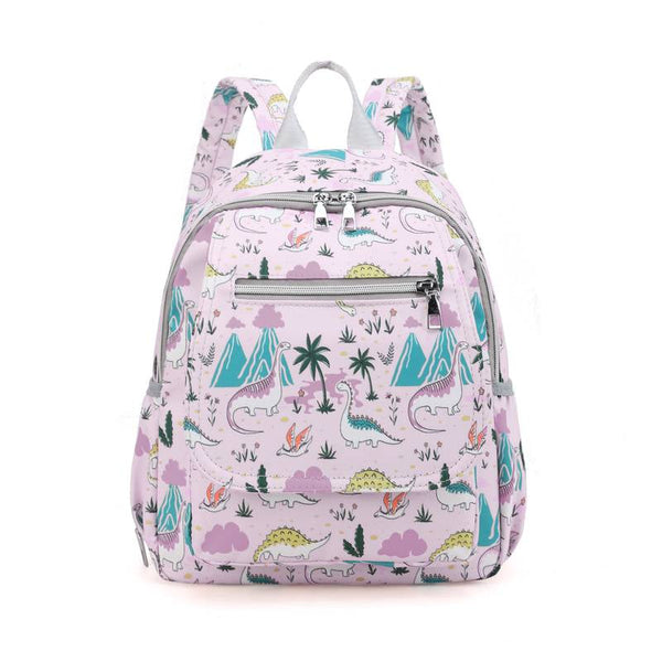 Waterproof Baby Diaper Backpack Dino Pink
