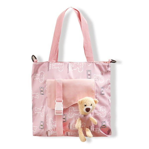 SUNSHINE BABY DIAPER BAG STUFF BEAR PINK