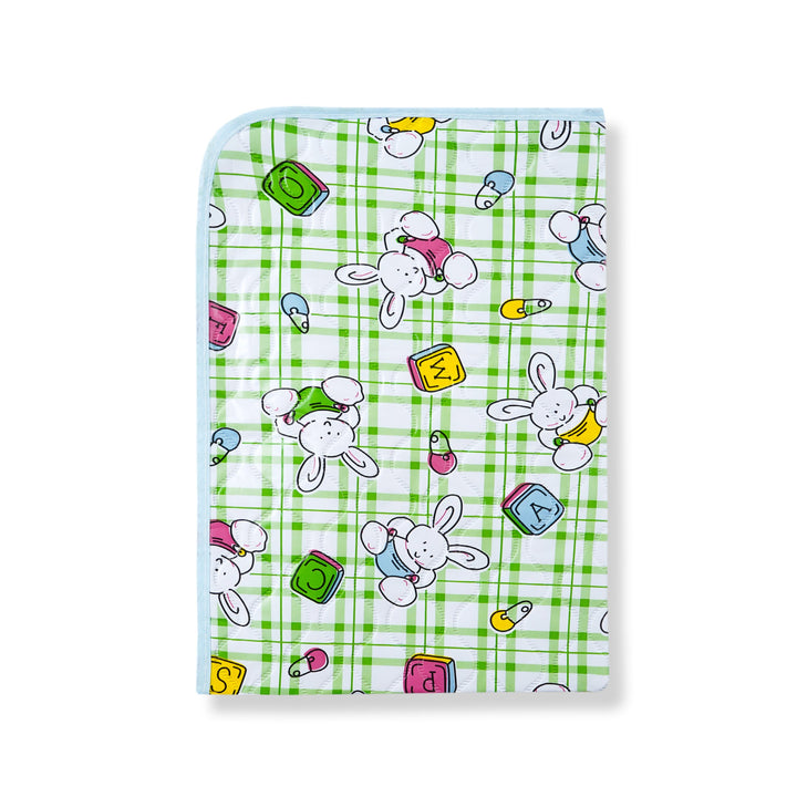 SUNSHINE BABY SMALL CHANGING SHEET MULTI CHARACTER GREEN