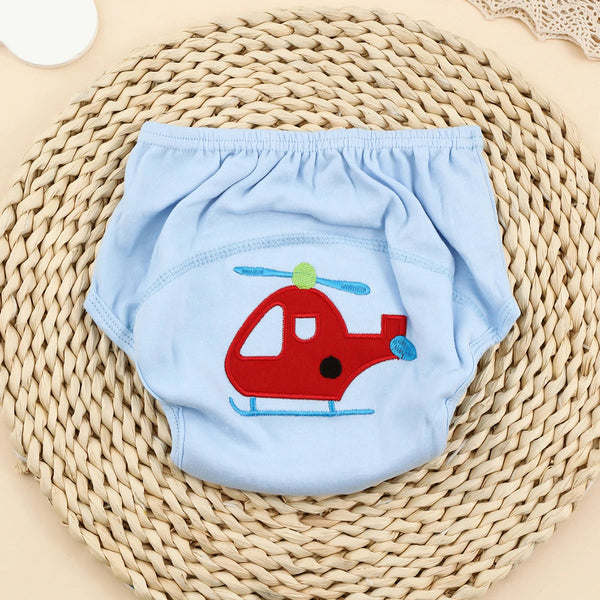 SUNSHINE BABY REUSABLE NAPPY HELICOPTER BLUE L  (2-3Y)