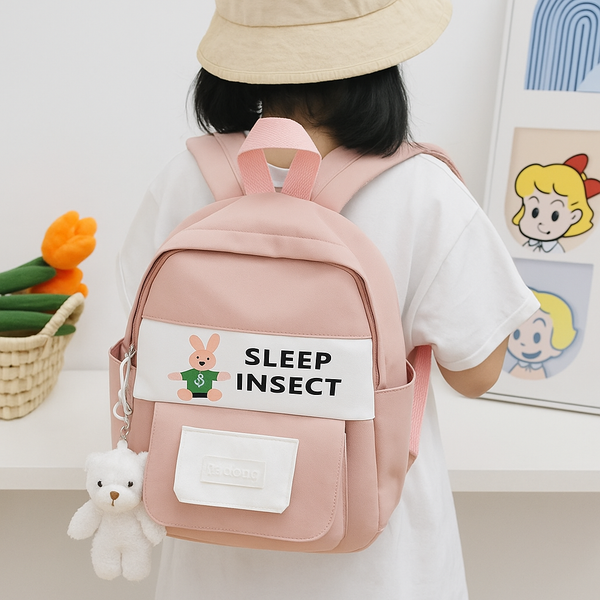 Kids Backpack Sleep Insect Pink - Sunshine