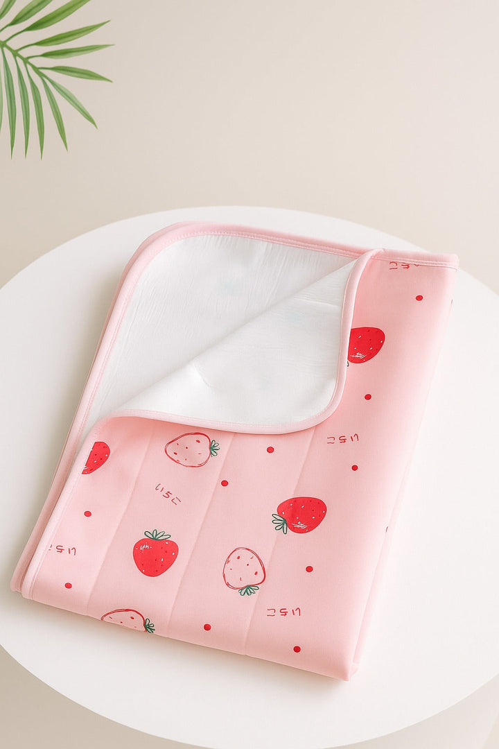 SUNSHINE BABY CHANGING SHEET STRAWBERRY PINK