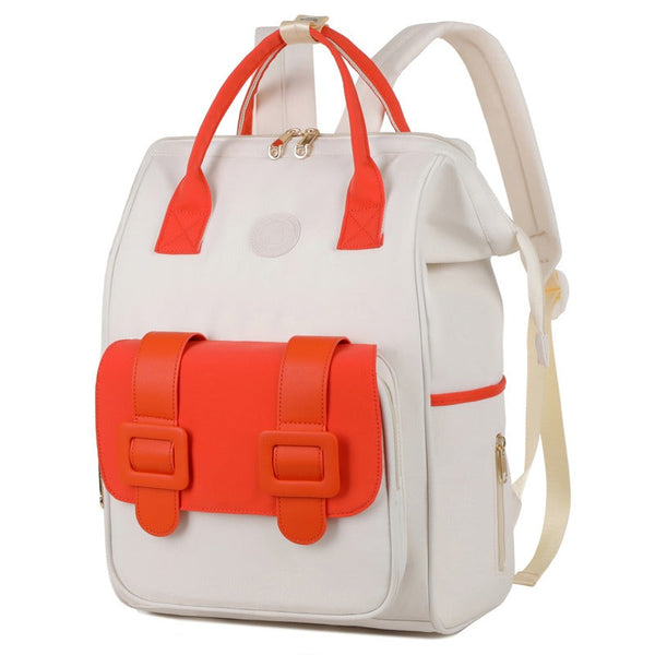 SUNSHINE BABY DIAPER BAG WHITE & ORANGE
