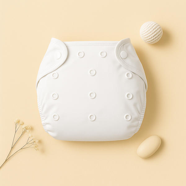 SUNSHINE BABY ADJUSTABLE REUSABLE NAPPY WHITE (0-6M)