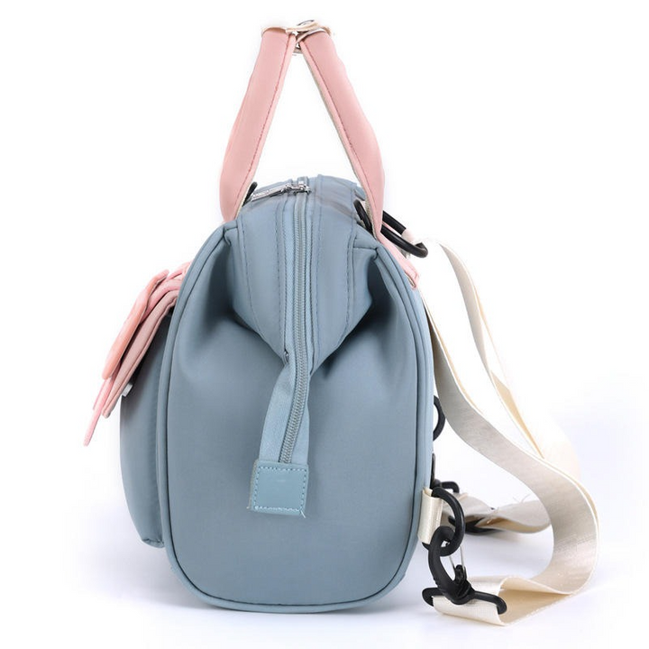 SUNSHINE SMALL BABY DIAPER BAG BLUE & PEACH