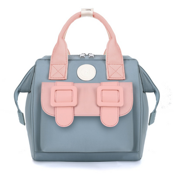 SUNSHINE SMALL BABY DIAPER BAG BLUE & PEACH