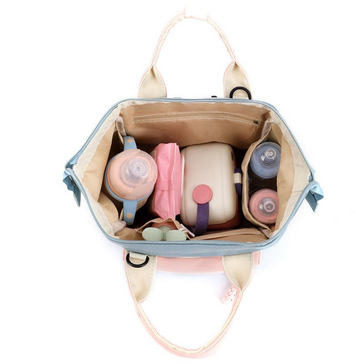 SUNSHINE SMALL BABY DIAPER BAG ORANGE & PEACH