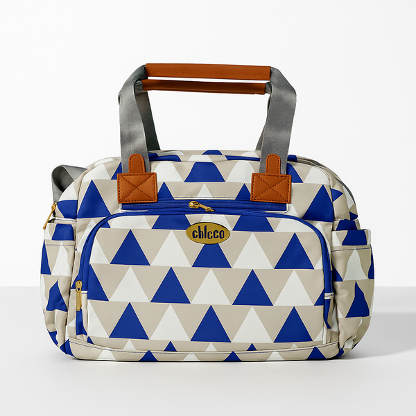 SUNSHINE BABY MINI DIAPER BAG TRIANGLES BLUE (CHICCO) (003B)