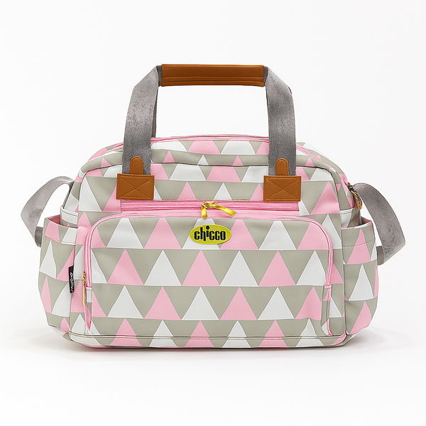 SUNSHINE BABY MINI DIAPER BAG TRIANGLES PINK (CHICCO) (003B)
