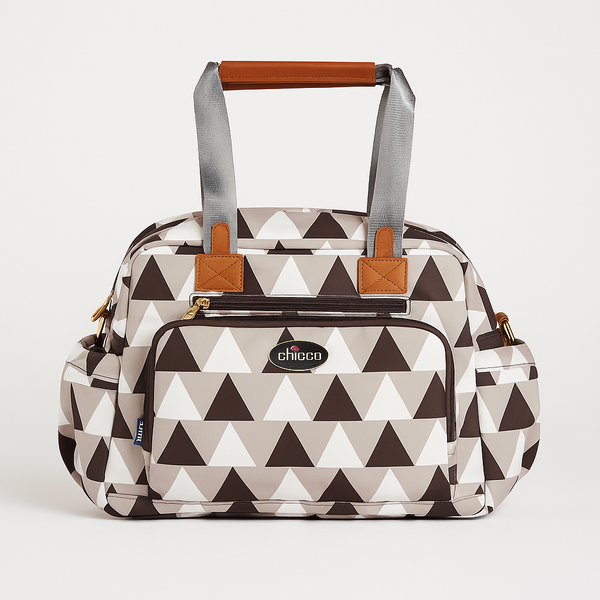 SUNSHINE BABY MINI DIAPER BAG TRIANGLES BROWN (CHICCO) (003B)