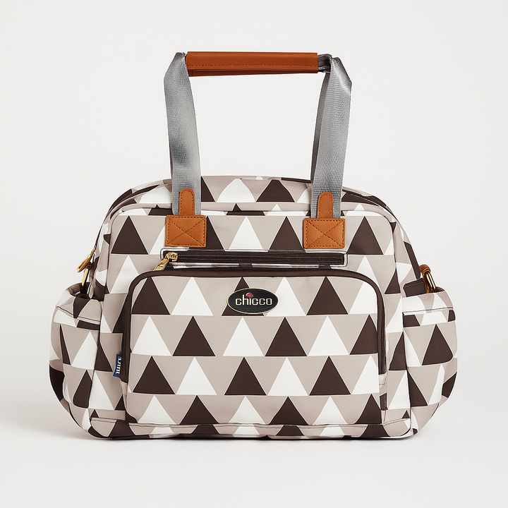 SUNSHINE BABY MINI DIAPER BAG TRIANGLES BROWN (CHICCO) (003B)