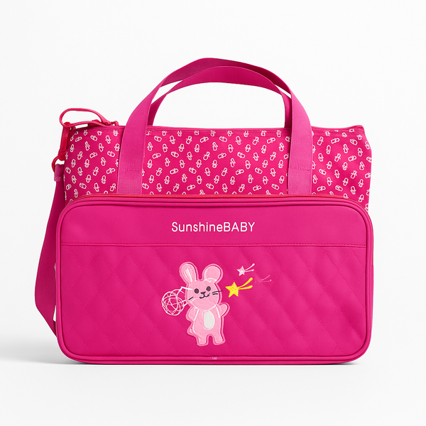 SUNSHINE BABY BIG DIAPER BAG RABBIT PINK (TT6303)
