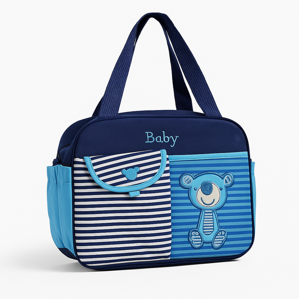 BABY DIAPER BAG (WATERPROOF) BEAR NAVY BLUE - SUNSHINE