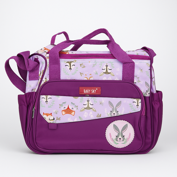 SUNSHINE BABY SMALL DIAPER BAG RABBIT PURPLE  BABY SKY