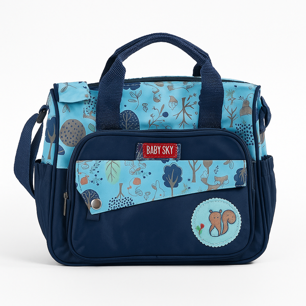 SUNSHINE BABY SMALL DIAPER BAG SQUIRAL BLUE  BABY SKY